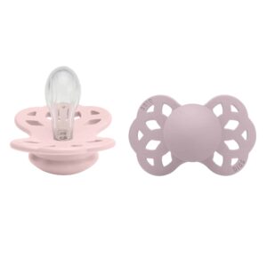 Poškodený obal - BIBS Infinity symetrické cumlíky zo silikónu 2ks - veľkosť 1 - Blossom / Dusky Lilac