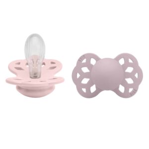 Poškodený obal - BIBS Infinity symetrické cumlíky zo silikónu 2ks - veľkosť 2 - Blossom / Dusky Lilac