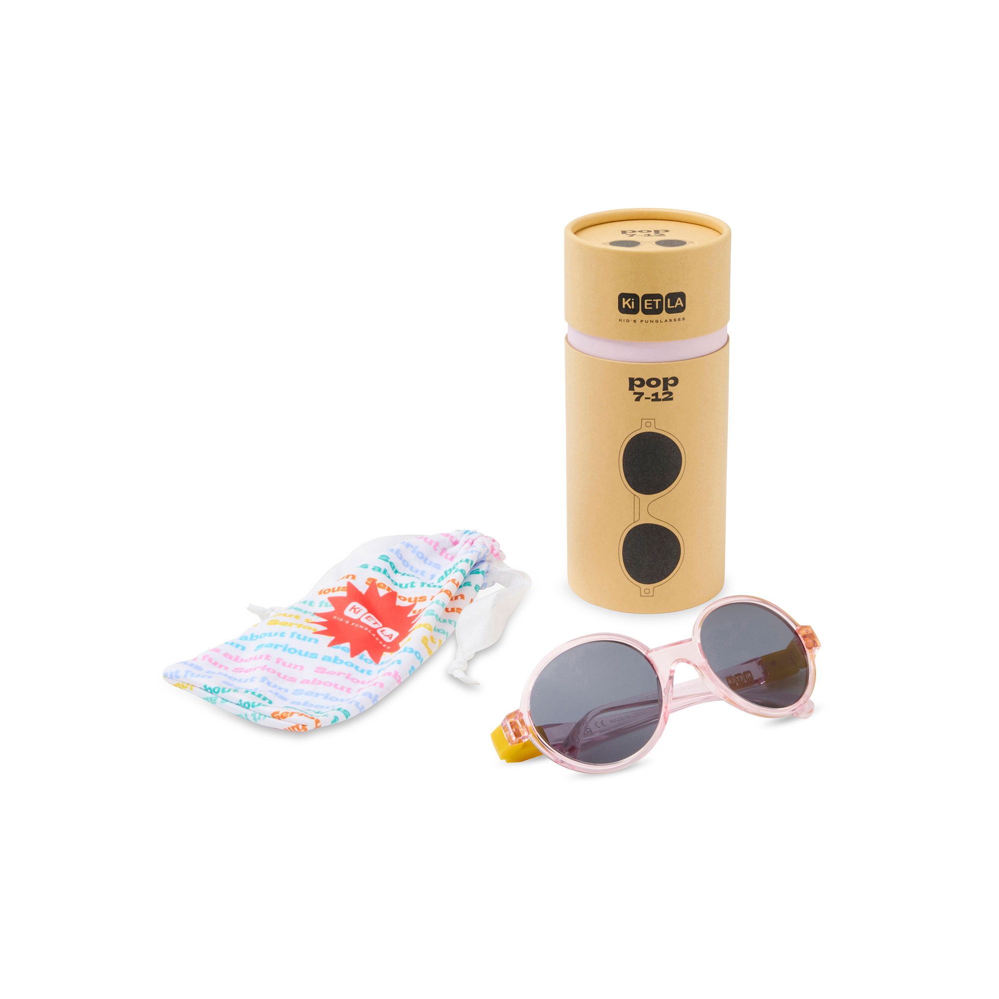 KiETLA slnečné okuliare POP 7-12 rokov - Nude Yellow – Obrázok 5