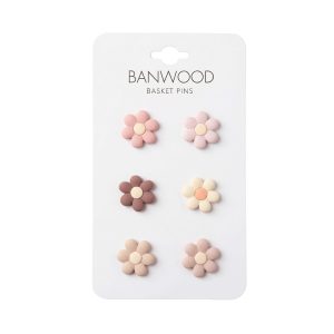 Banwood ozdoby na košík - Flowers