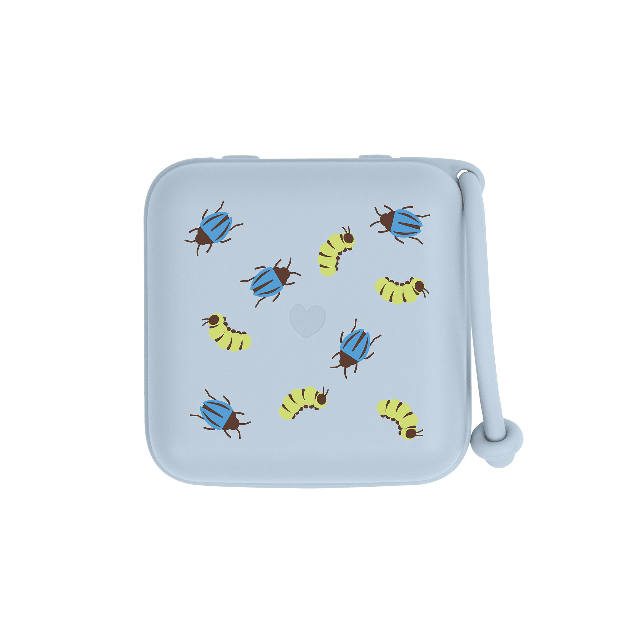 BIBS STUDIO Krabička na cumlíky - Caterpillar Beetle Mix Baby Blue