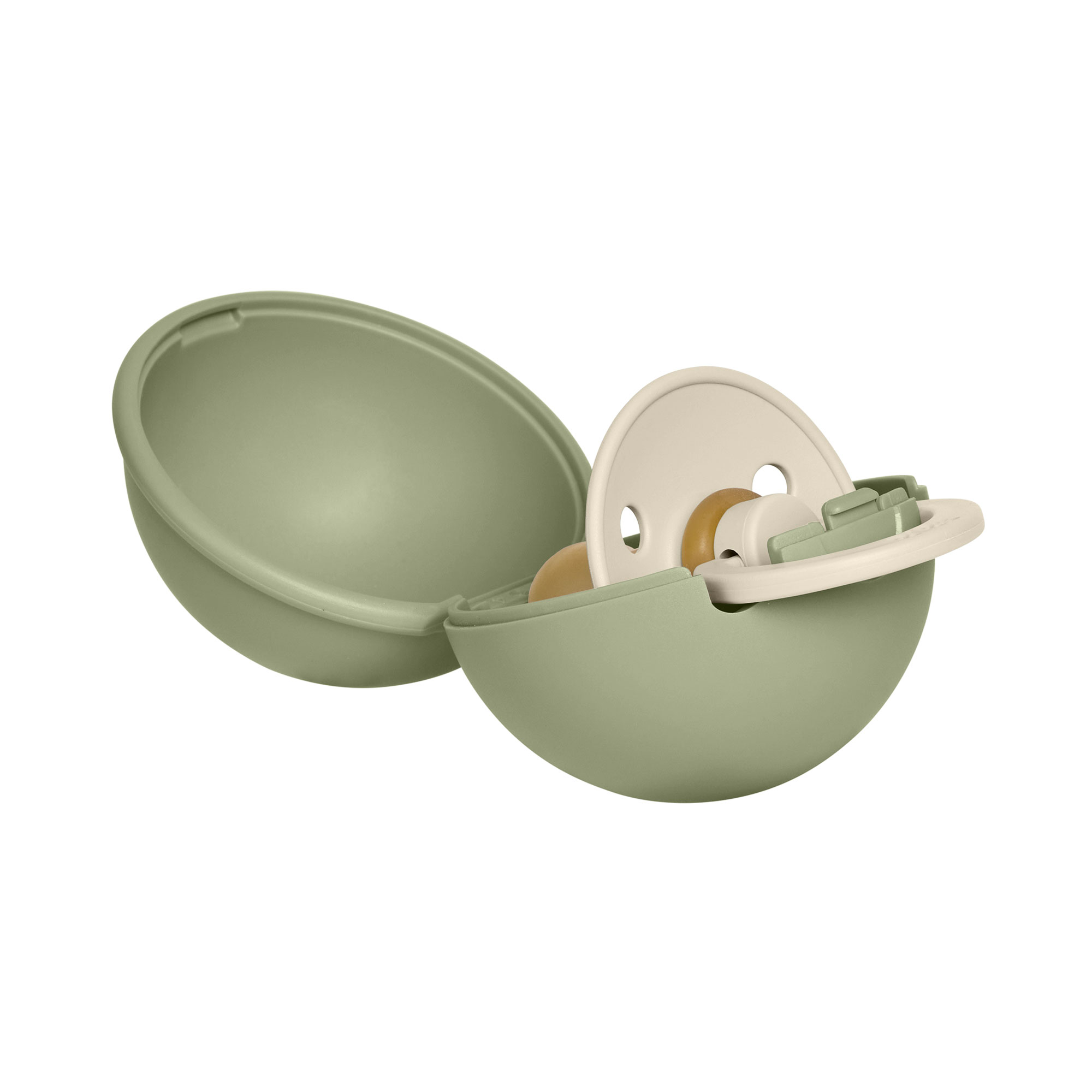 BIBS krabička Mini a Colour cumlík - veľkosť 2 - Ivory & Sage