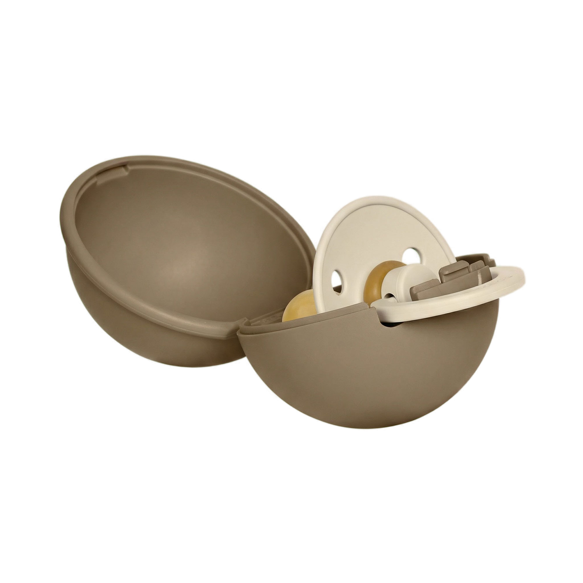 BIBS krabička Mini a Colour cumlík - veľkosť 2 - Vanilla & Dark Oak